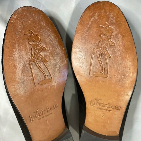 JP Crickets UT Longhorn Loafers Men’s 7 Black Suede Smoking Slippers Texas $328 - Picture 14 of 14